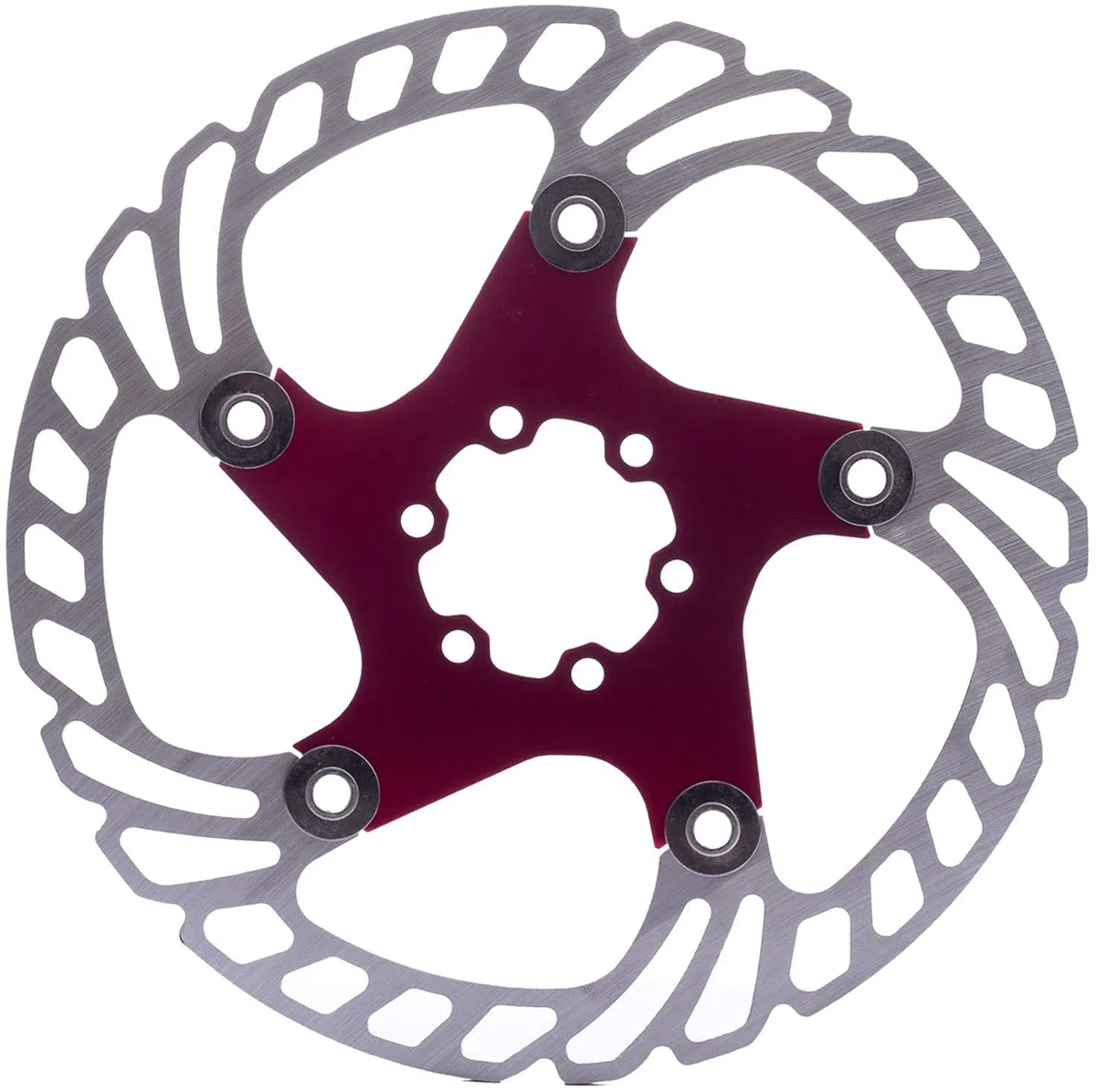 YBEKI Discos Freno Flotantes 140/160/180/203mm - Acero Inox SUS420 + Aleación Aeronáutica 7075-T6, Disipación Térmica 30% Superior, Compatible Shimano/SRAM/MTB/Carretera (Negro/Rojo)