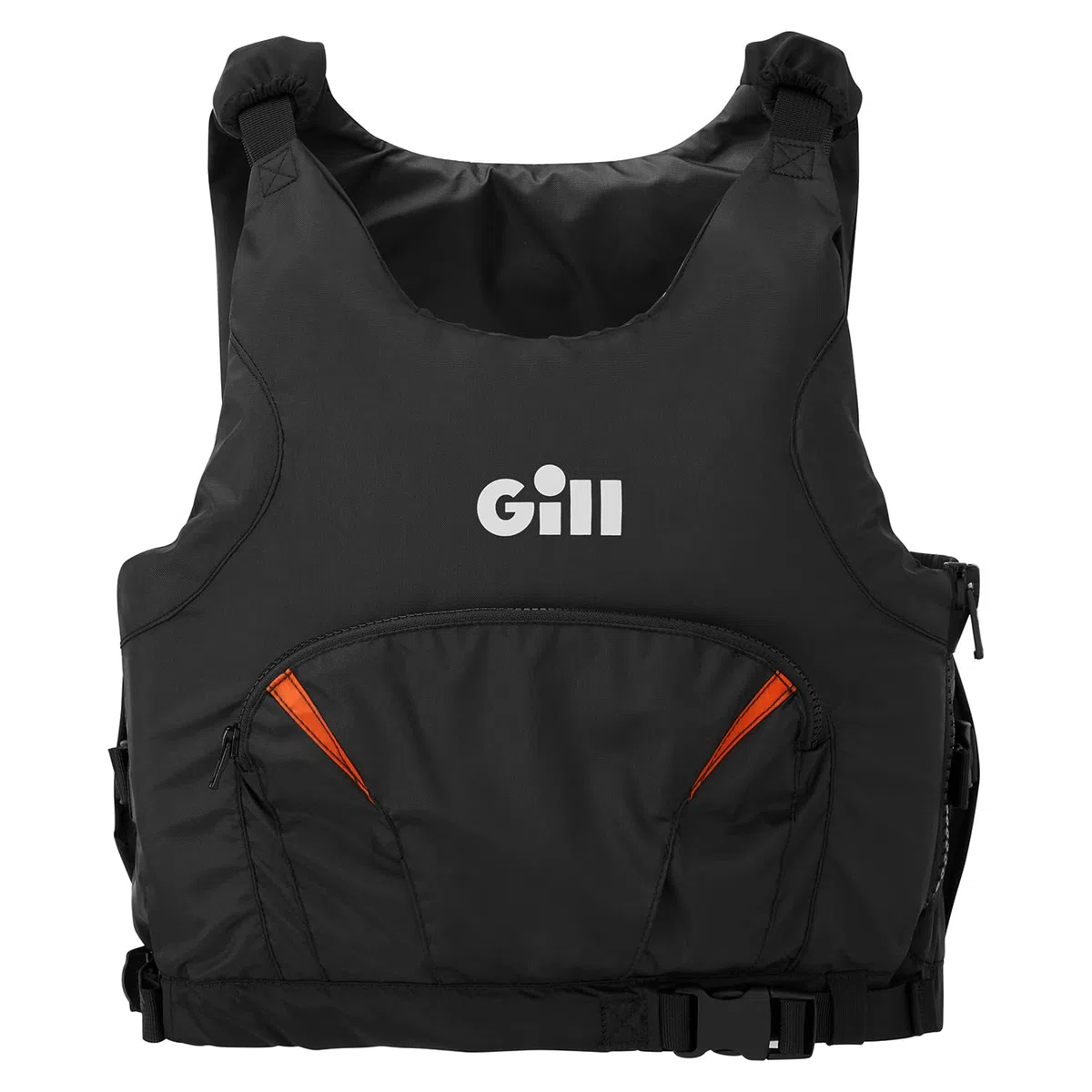Gill Pro Racer Side Zip 50N Kayak Dinghy Sailing PFD Buoyancy Aid para Deportes acuáticos - Negro Naranja - Unisex