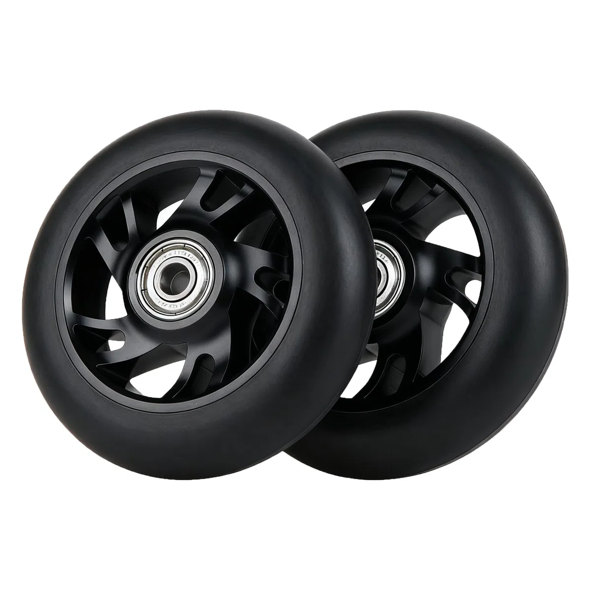 Ruedas Pro Stunt Scooter de 100 mm con Rodamientos ABEC 9 Compatibles, 2 Piezas Ruedas de Patinete Scooter, Compatibles con Razor/Apollo/Cox Swain y la Mayoría de los Scooters (Negro)