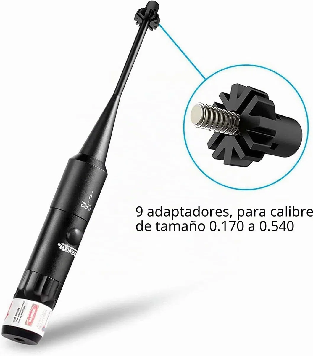 KinZon Kit de mira con puntería láser rojo Bore Sighter para Calibre de 0.17 a 0.54 para mira y arma de mano, Airsoft