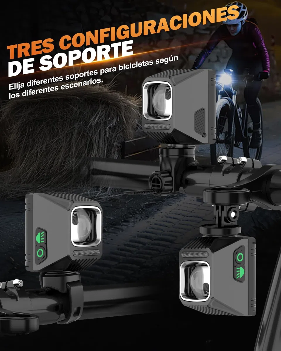 Victoper Luz Bicicleta Delantera y Trasera, Faro LED Potente 2025, Haz Amplio Alta Luminosidad, USB C Recargable, IPX4 Impermeable