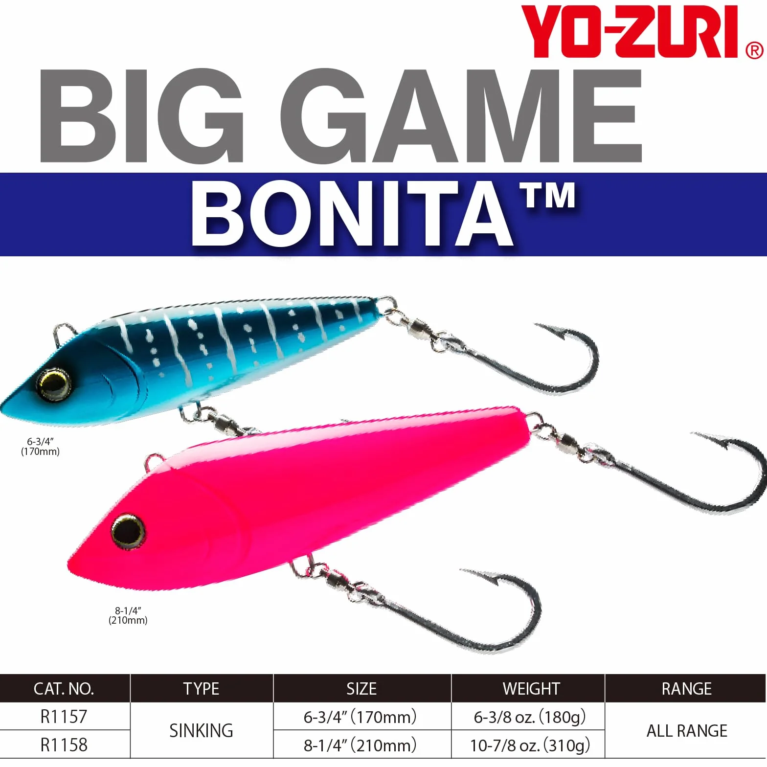 Yo-zuri - Bonita Sinking 170, Color 170, Talla 180 gr
