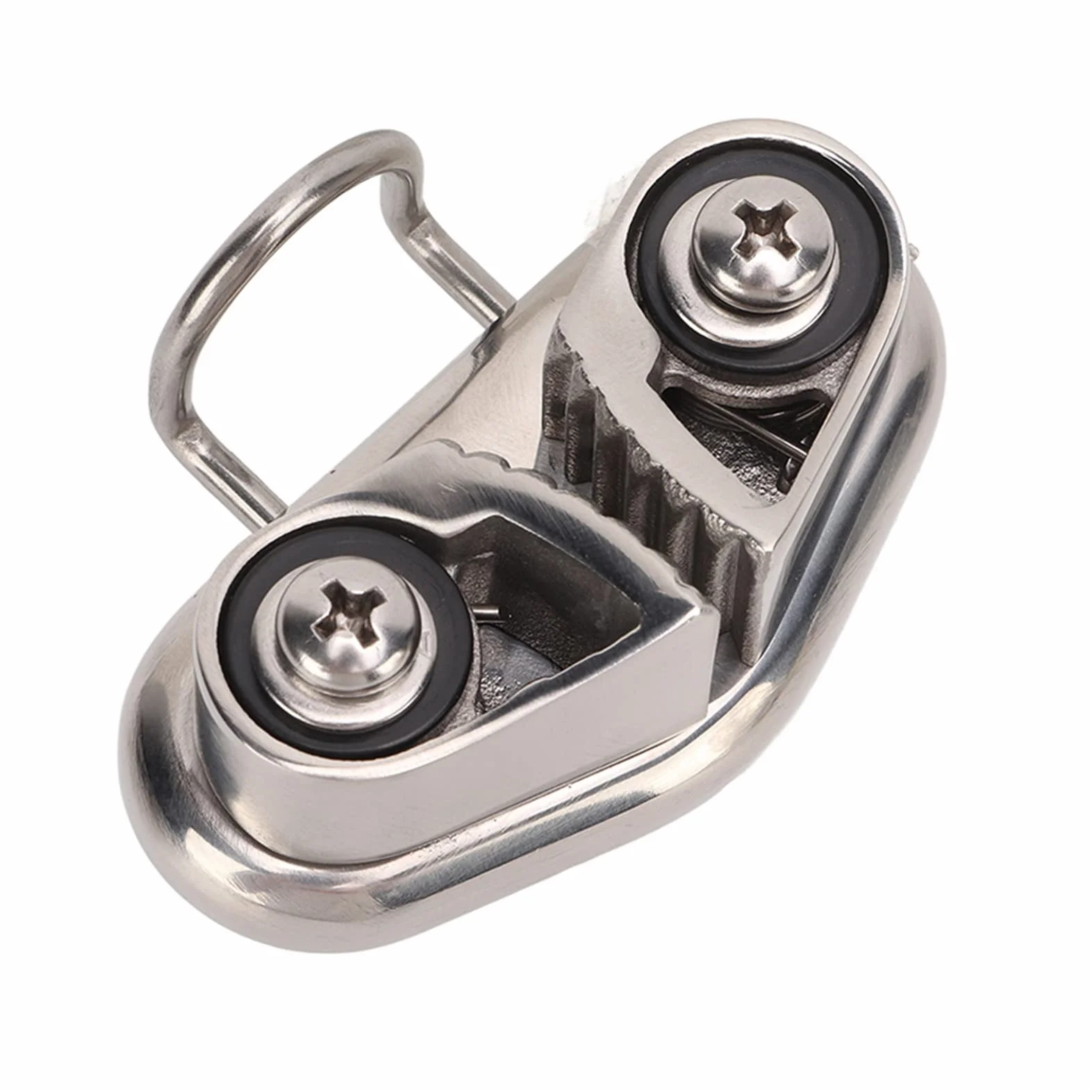 Dioche Cornamusa para Leva de Barco de Cuerda de 1/2" con Anillo Guía de Alambre - Espejo de Acero Inoxidable 316 Pulido para Cuerda de 10 Mm - Equipo Profesional para Velero/Pilates