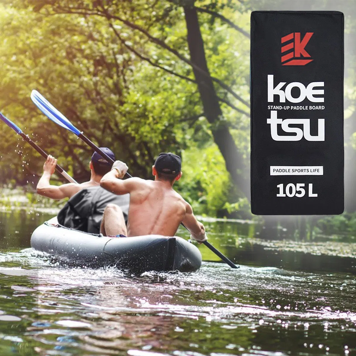 Mochila para Paddleboards,Tabla De Pádel Inflable | TablaStand Up Paddle con Capacidad 105L |, para Pádel Y Kayak Populares, Negro, Se référer au descriptif