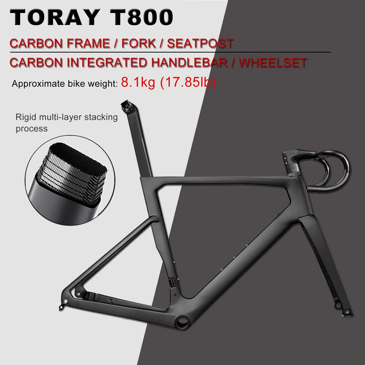 KABON Bicicleta de Carreras de Carbono Completo, Bicicletas de Carretera con Shimano R7000 Freno de Disco de 22S, 700C Carbono Juego de Ruedas Bicicletas para Hombre Mujer