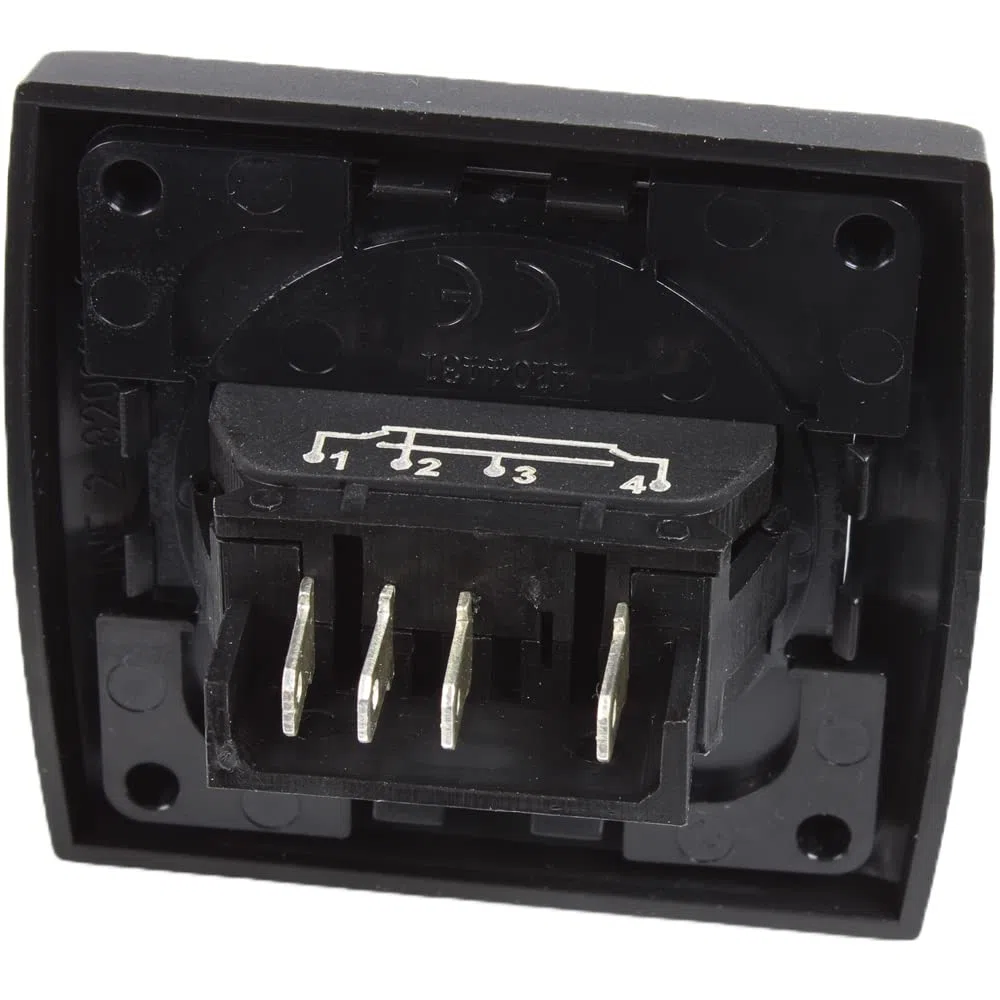 C-Line Presto Inprojal CBE - Interruptor de escalón de 12 V + marco + isodosis, para autocaravana, barco, color negro