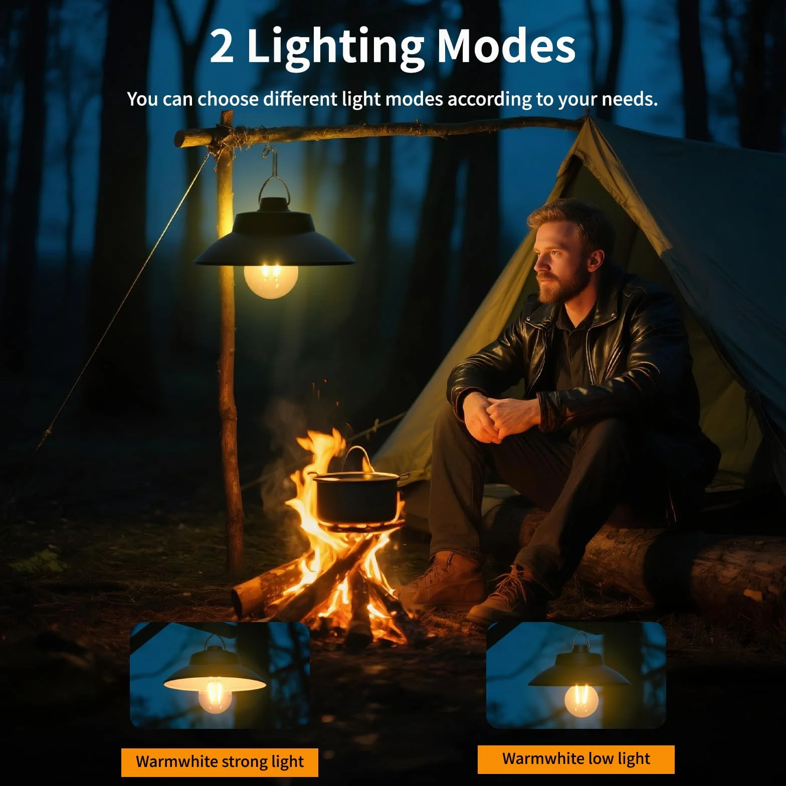 Solar Linterna de Camping Retro LED Recargable – 200 Lúmenes, 2600mAh, Panel Solar Integrado & USB-C, IPX4, 2 Modos, Luz Blanca Cálida, para Camping, Jardín, Emergencias