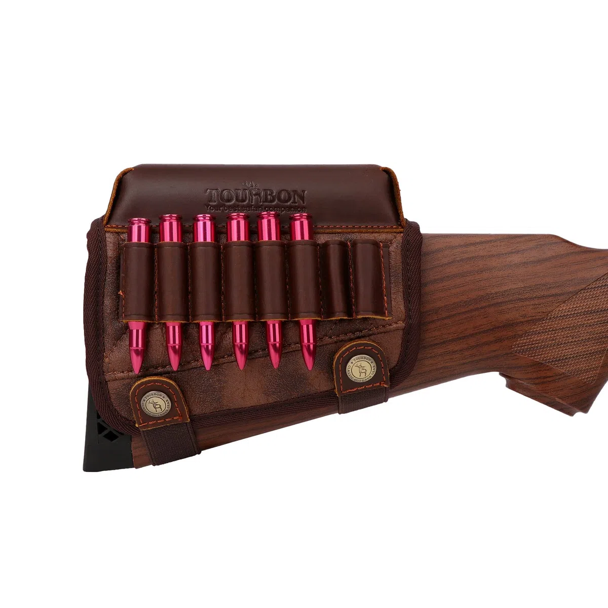 TOURBON Porta Cartuchos de Culata de Rifle Estuche para el Descanso de Las mejillas para diestros