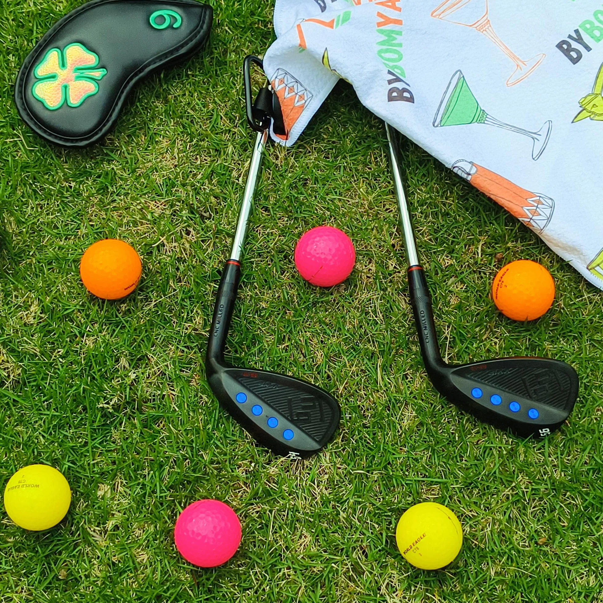 Yamato Juego de cuñas de golf de cara completa o cuñas de golf individuales 50/52/54/56/58/60 forjadas, cuña de arena para palos de golf fresados (acero inoxidable, 52 grados, regular, derecha)