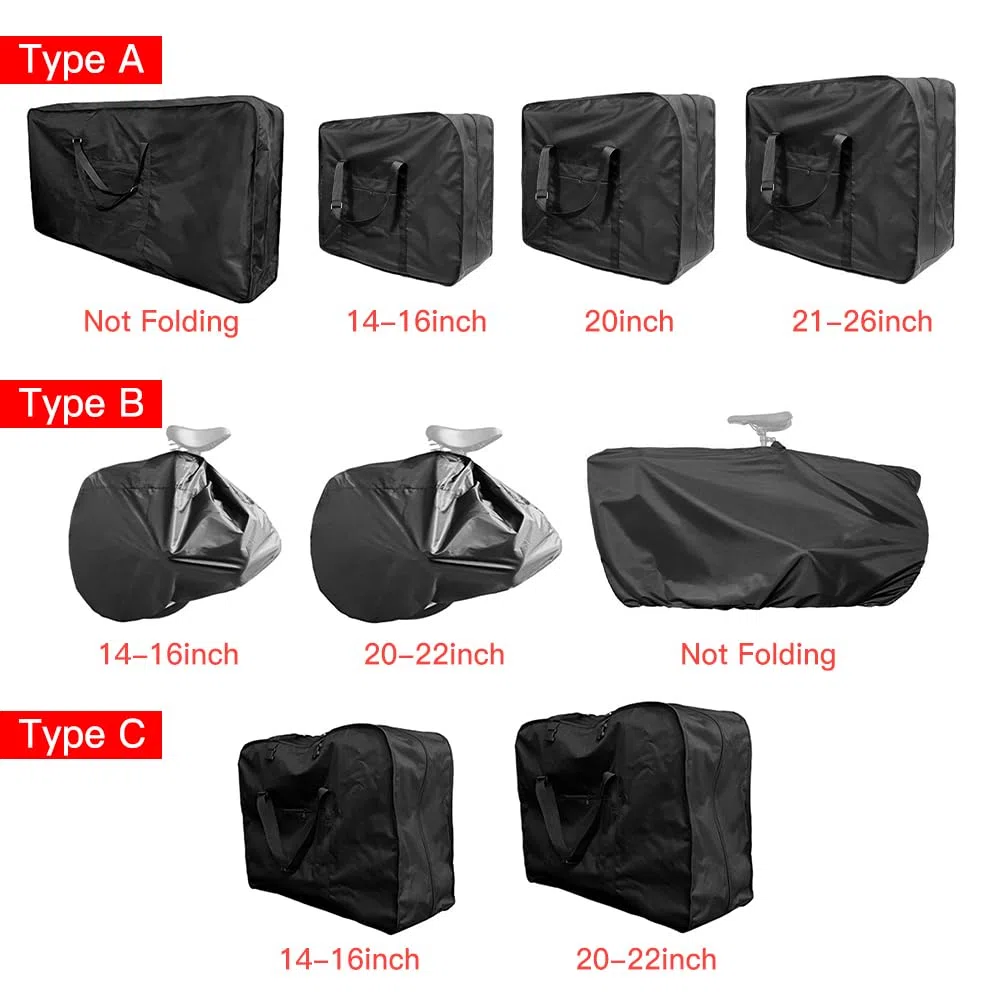 Kavolet Bolsa de transporte para bicicleta, bolsa de viaje impermeable, portátil, transporte, tela Oxford, funda protectora para bicicletas plegables