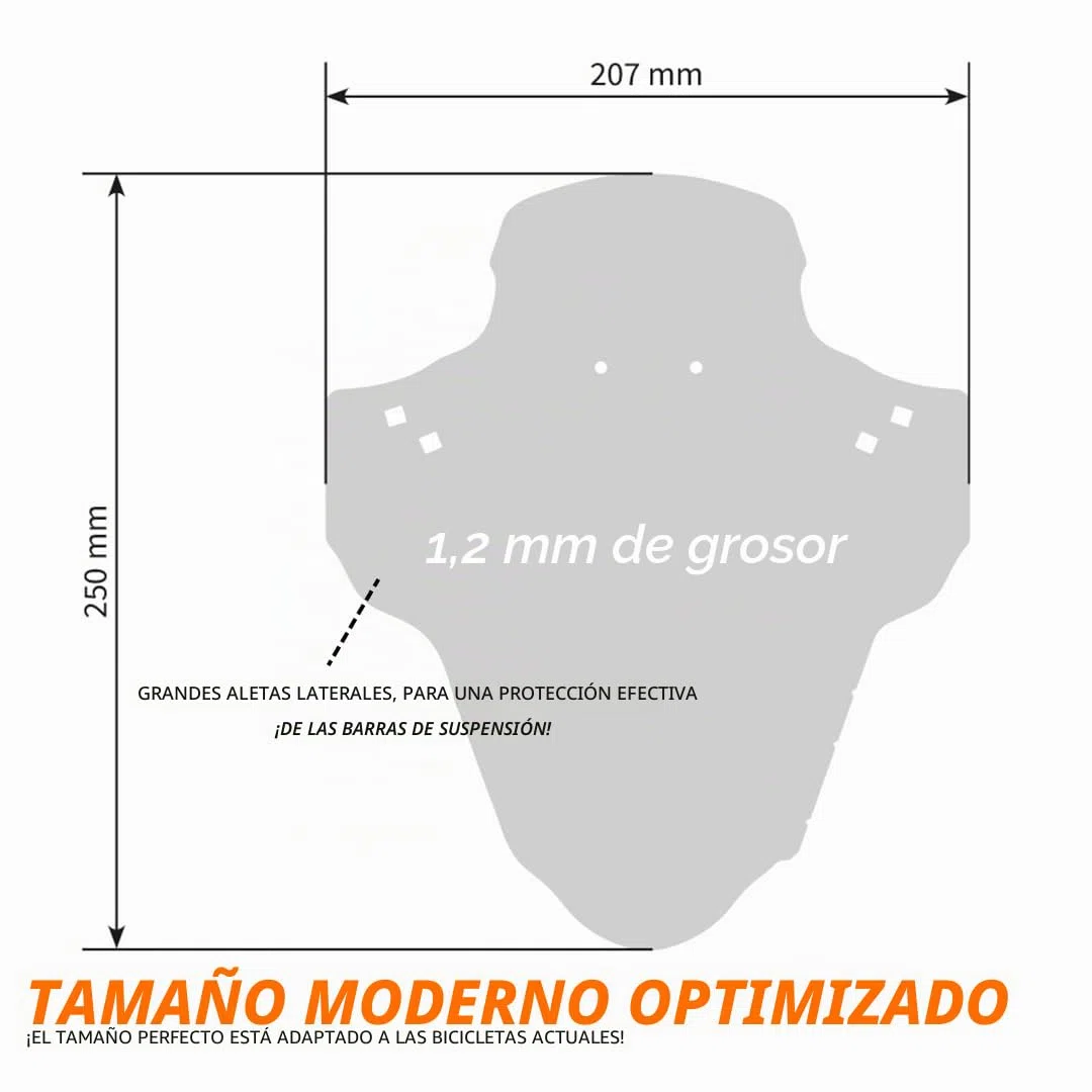 Unleazhed Guardabarros atornillable | M01 Bolt On Mudguard | Para Fox 34*,36*,38 | Rockshox Zeb, Domain, Lyrik, Pike (consultar descripción) | Fabricado en Alemania