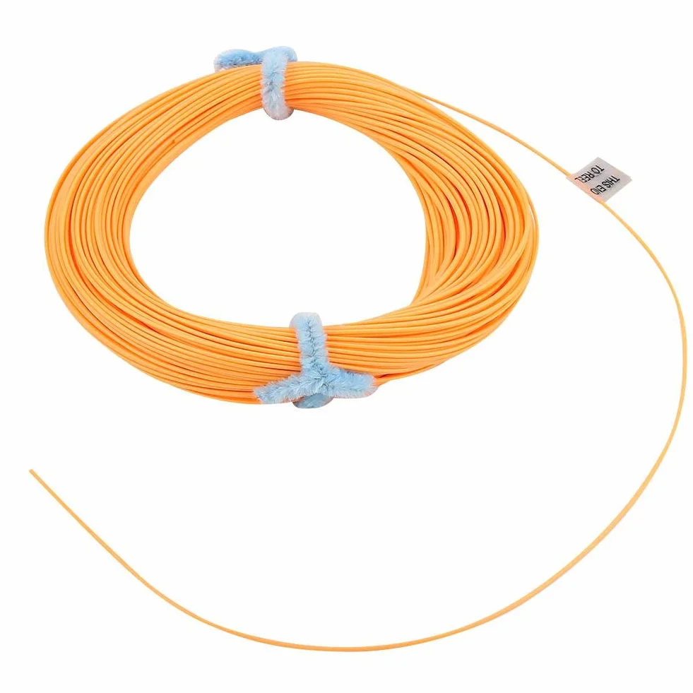 Alomejor Línea de Mosca Flotante WF 4/5/6/7/8, Línea de Pesca para Río Lago Arroyo, Nylon Resistente para Pesca con Mosca, Ideal para Stream y Agua Dulce (WF-6F)