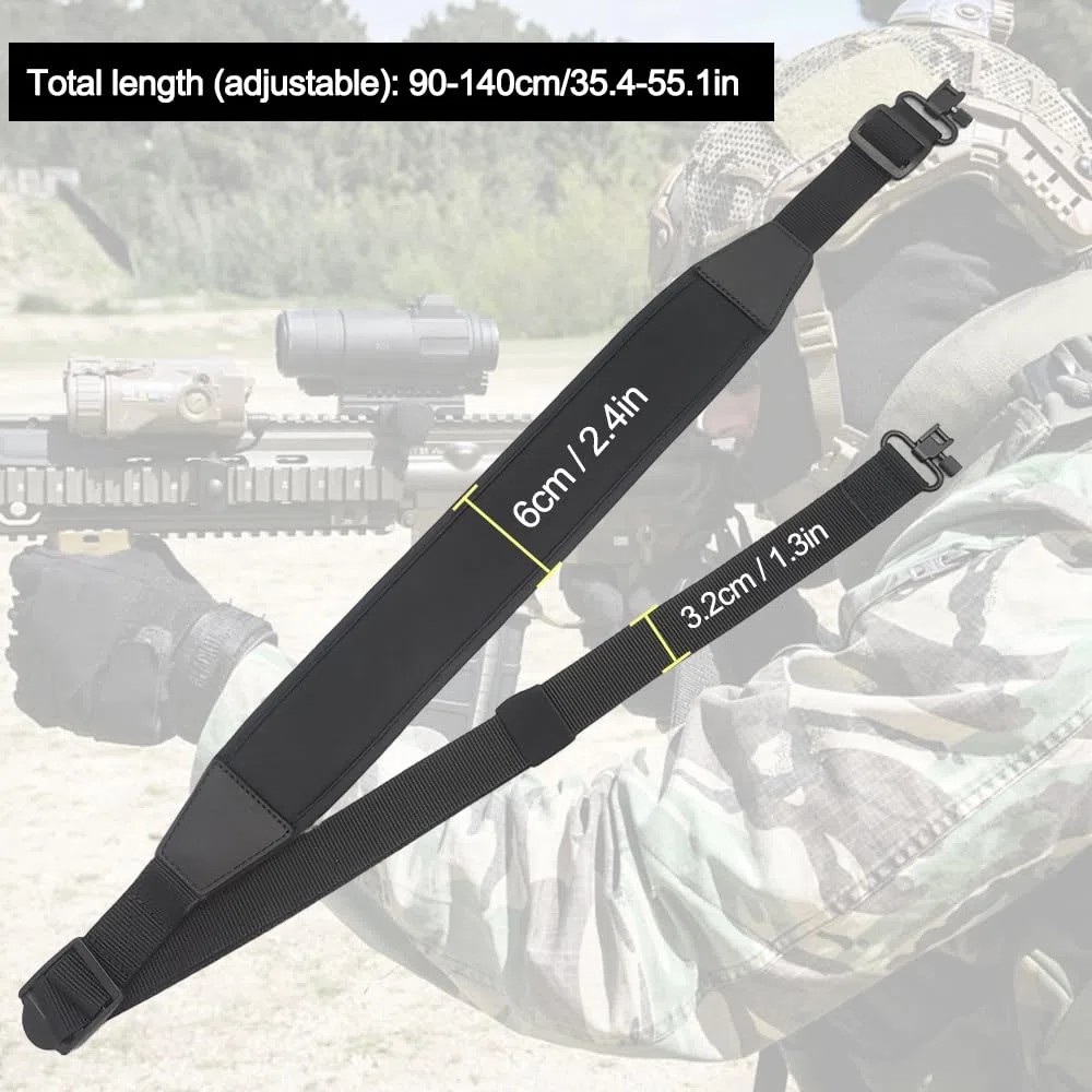Correa Táctica para Rifle, Correa de la Pistola Rifle de Dos Puntos Hombrera Duradera para Caza Camping y Actividades al Aire Libre