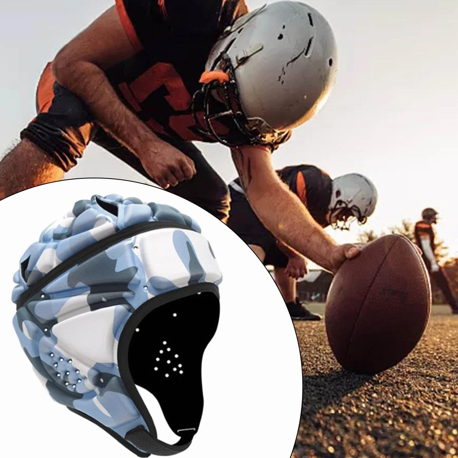 Casco de Rugby, Casco de Rugby, Casco de fútbol, Gorra Protectora de Rugby para Entrenamiento