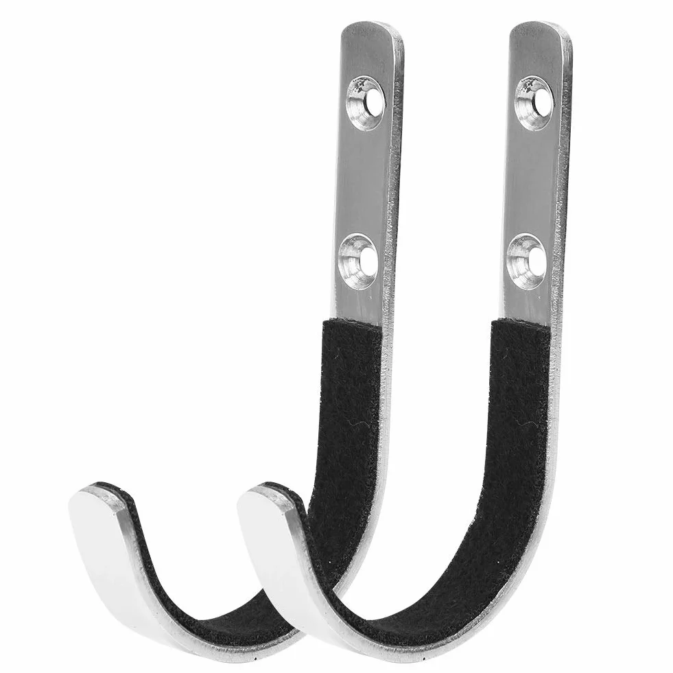 DEWIN Soporte Pared Escopeta, Soporte de Escopeta en Pared Estante de Almacenamiento de Montaje en Pared Estantes de Armas de Acero Inoxidable Ganchos de Pistola de Tiro de Rifle 2 Piezas