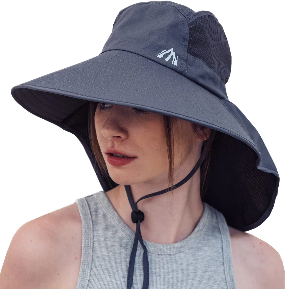 Sombrero de sol para mujer, borde ancho, sombrero de protección solar, sombrero de verano para mujer, UPF50, gorro de pescador con solapa grande
