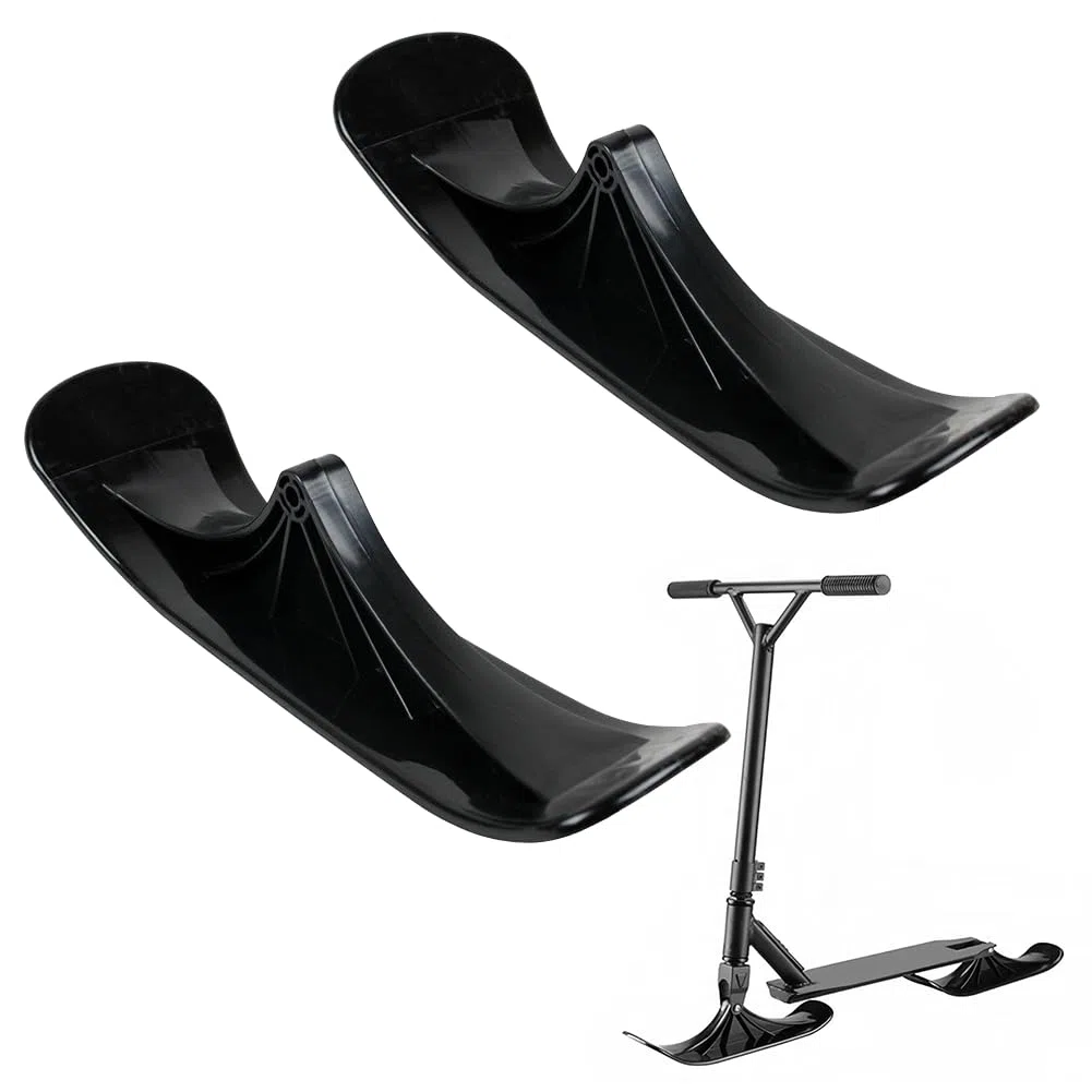Trineo de Patinete, 2 Piezas Kit de Conversión de Patinete de Esquí, Kit de Trineo de Esquí con Trineo de Nieve, Accesorio para Scooter de Nieve y Tabla de Patín de Esquí