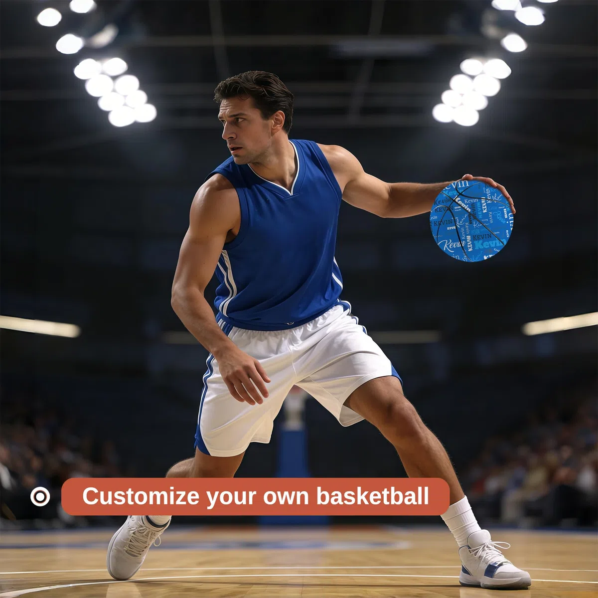 WERWAES Balón de Baloncesto Personalizado con Nombre y Foto - Regalo para Cumpleaños, Graduación - Tamaños 5 y 7 - Ideal para Niños, Niñas, Entrenadores y Equipos