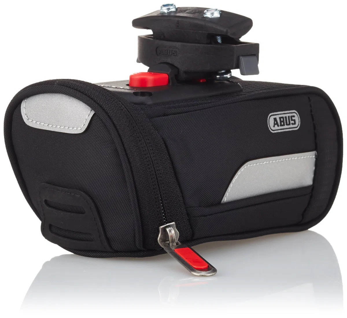 ABUS bolsa de sillín Oryde ST 2085 KF - Bolsa de bicicleta con cubierta para la lluvia - 145 mm x 75 mm - 0,7 litros de capacidad, negro