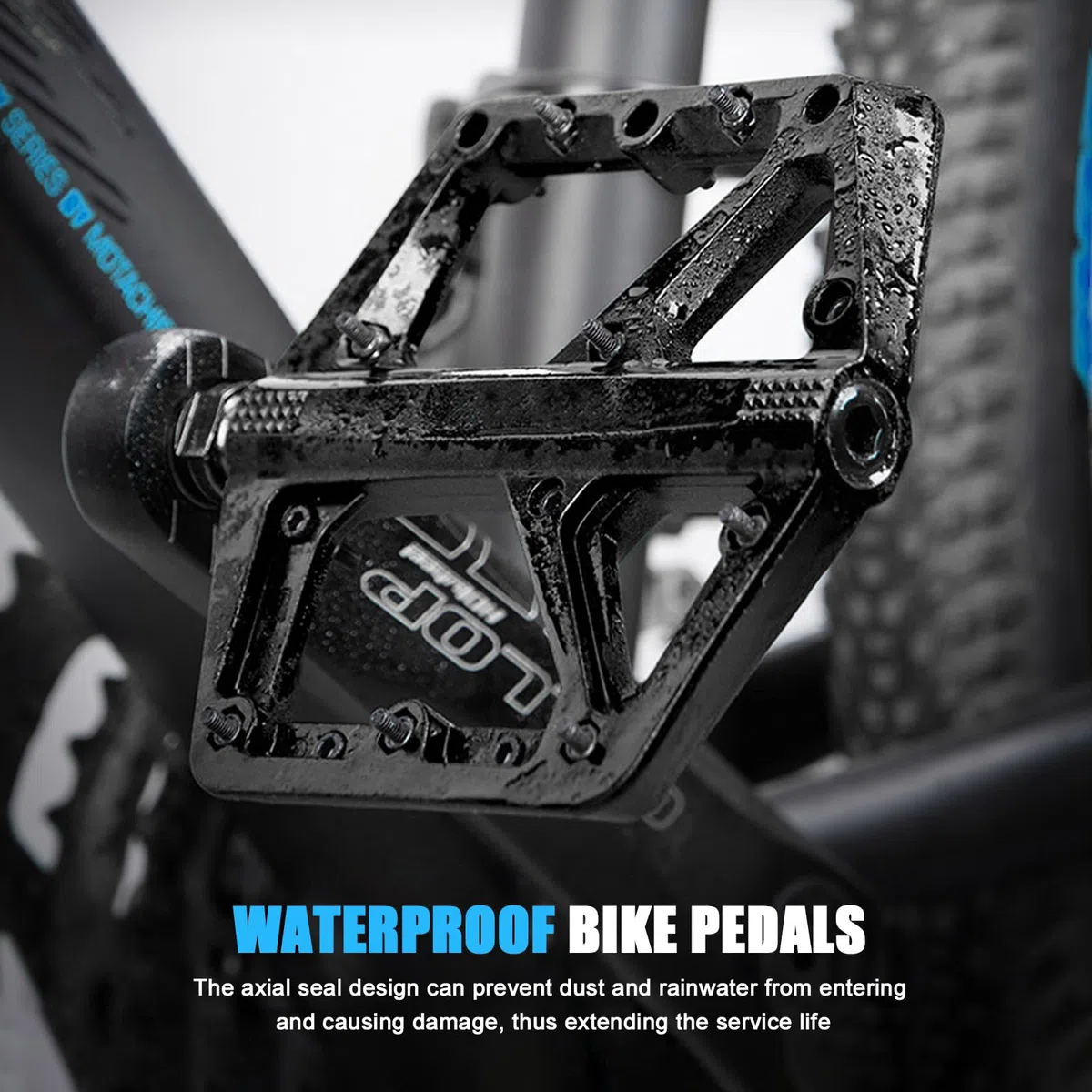 SYACHI Pedales Bicicleta de Aleación de Aluminio, Pedales Bicicleta de 3 Rodamientos, Pedale Planos Mecanizados CNC de 9/16” con Clavos Antideslizantes Extraíbles, Ligeros y Duraderos