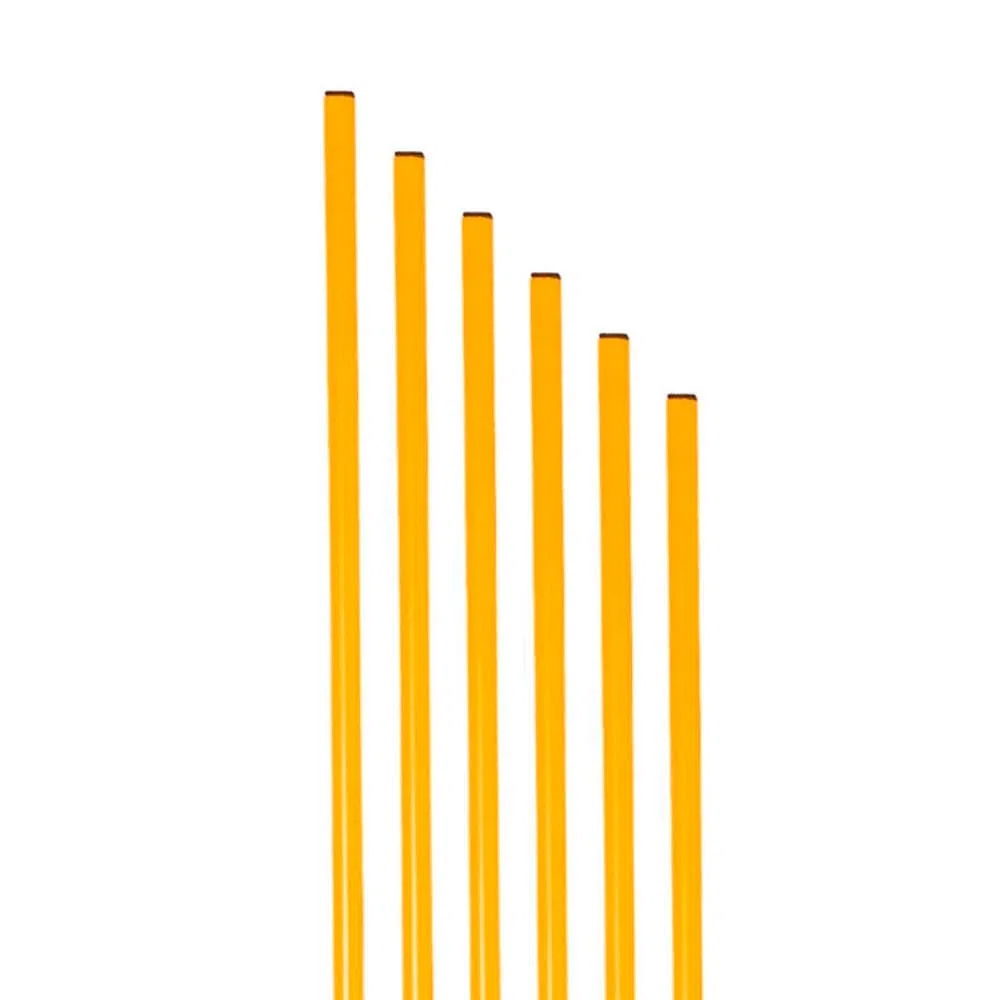 Genérico Set de 6 Picas PVC de Entrenamiento 120cm - Amarillo