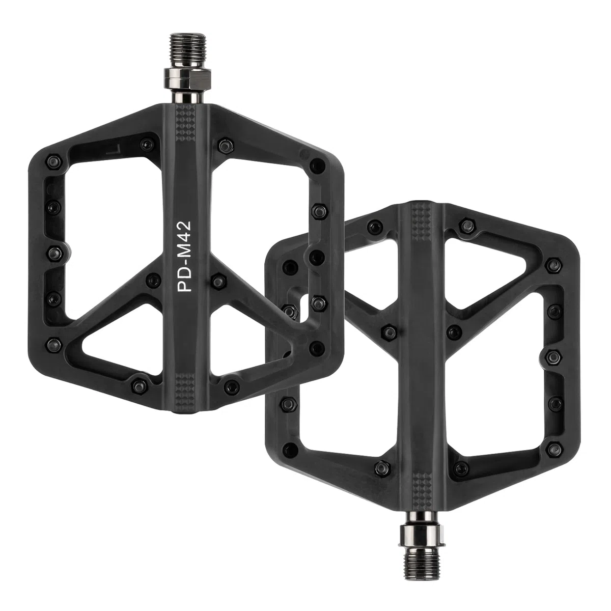 SYACHI Pedales Bicicleta de Aleación de Aluminio, Pedales Bicicleta de 3 Rodamientos, Pedale Planos Mecanizados CNC de 9/16” con Clavos Antideslizantes Extraíbles, Ligeros y Duraderos