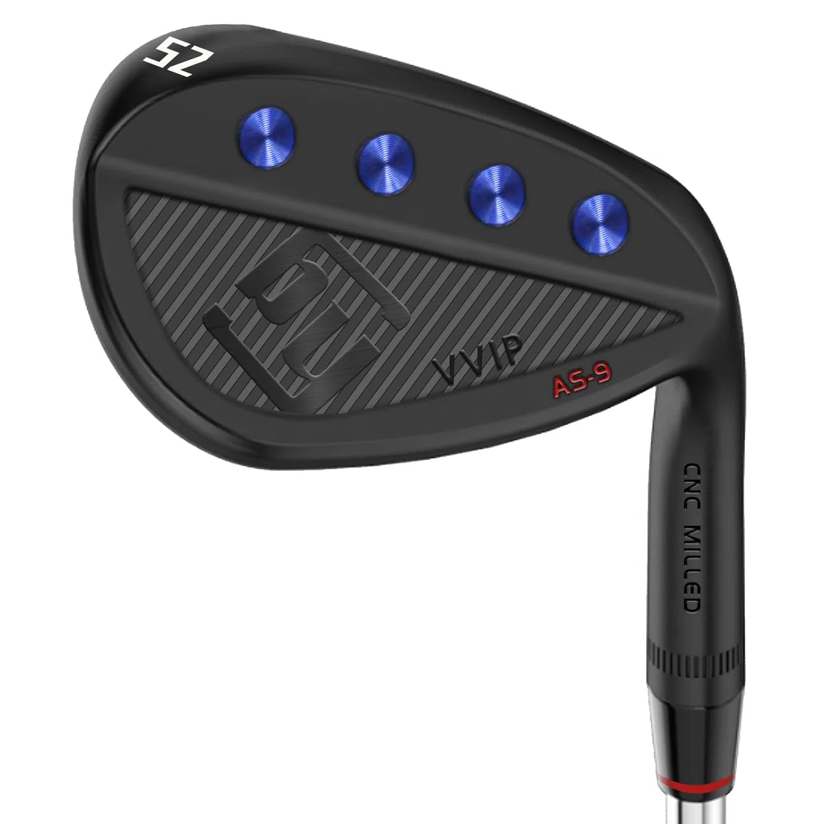 Yamato Juego de cuñas de golf de cara completa o cuñas de golf individuales 50/52/54/56/58/60 forjadas, cuña de arena para palos de golf fresados (acero inoxidable, 52 grados, regular, derecha)