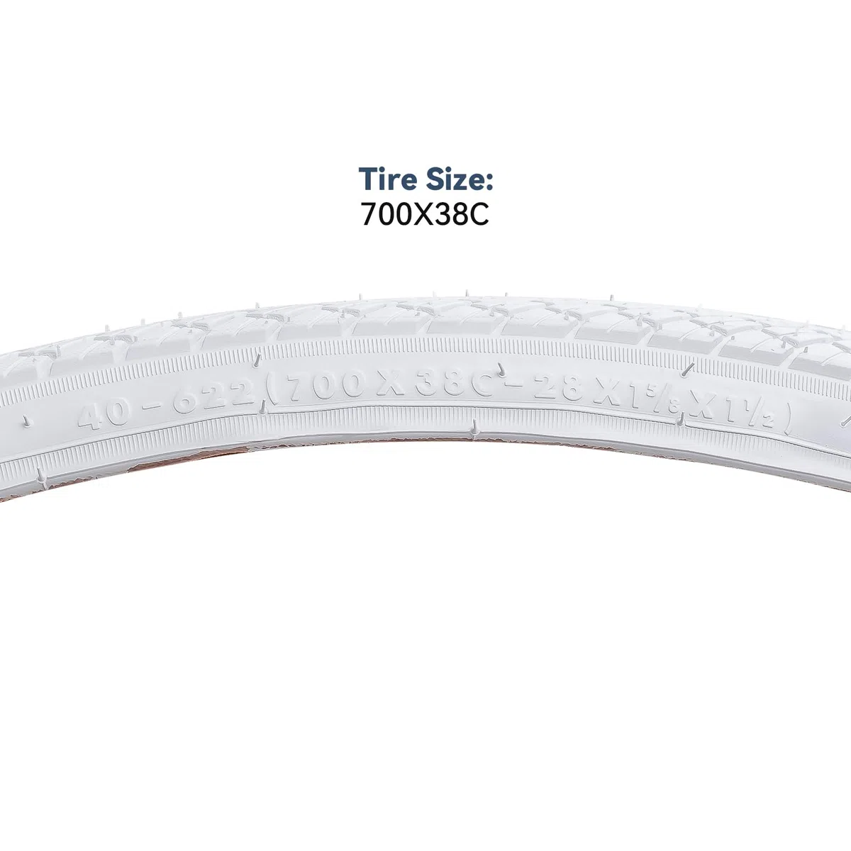 YUNSCM 2 neumáticos de bicicleta de carretera 700C 700x38C 40-622 neumáticos blancos compatibles con neumáticos de bicicleta de carretera 700x36C 700x37C 700x38C 700x39C 700x40C (Y-1512)