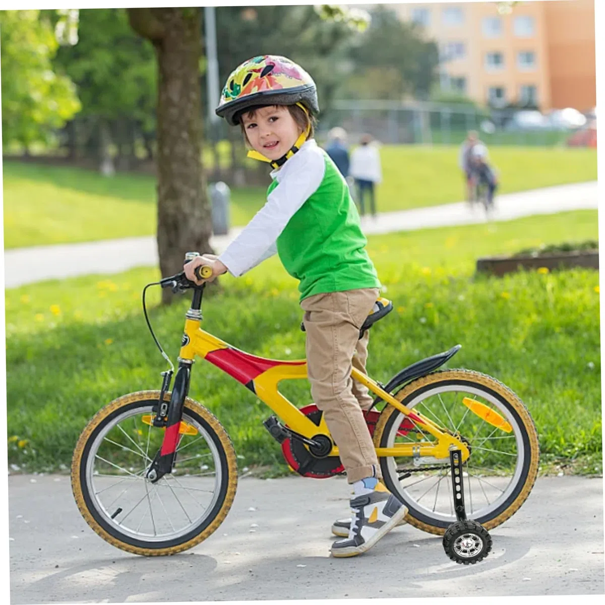 Rueditas de entrenamiento para bicicleta, 1 par, resistentes, silenciosas y estables, universales, para niños, de 12, 14, 16, 18 y 20 pulgadas.