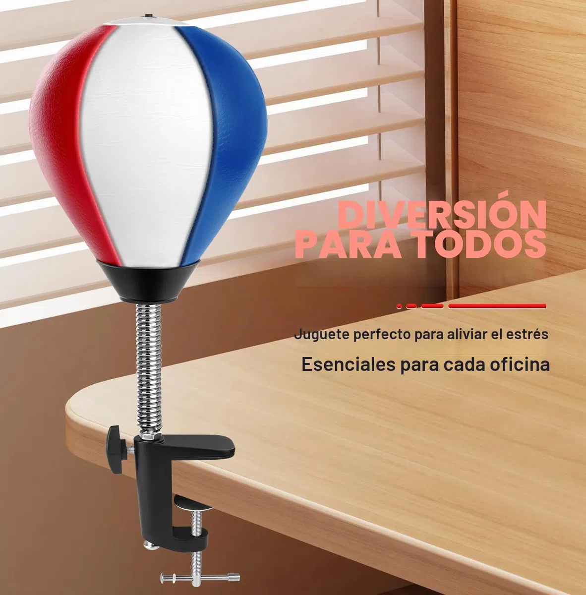 NZQXJXZ Saco de Boxeo de Escritorio, Bolas de Velocidad de Saco de Boxeo, Eliminador de estrés con Abrazadera de Escritorio para Mesa de Oficina, Regalo Divertido para Amigos o compañeros de Trabajo