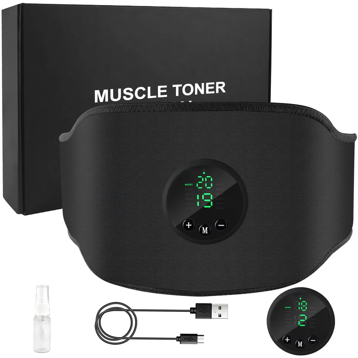 EMS entrenador muscular abdominal eléctrico,EMS dispositivo de entrenamiento,Power abs Stimulator Stimulateur musculaire USB Rechargeable Avec 12 Modes et 19 intensités para hombres y mujeres