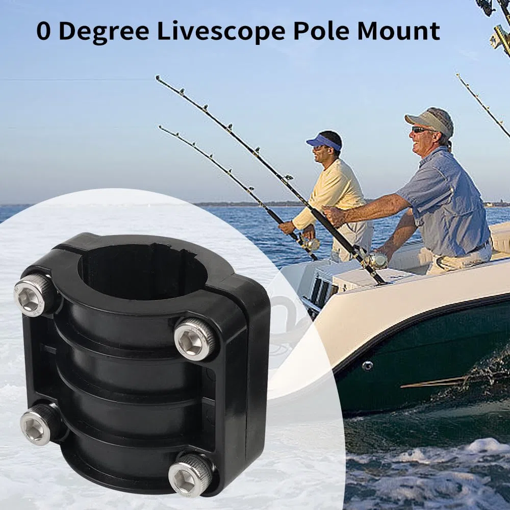 Soporte de barra Livescope de 0 grados, soporte de aleación de aluminio, soporte de barra Livescope para barco, compatible con el paquete de pesca de hielo Panoptix LiveScope, sistema Panoptix