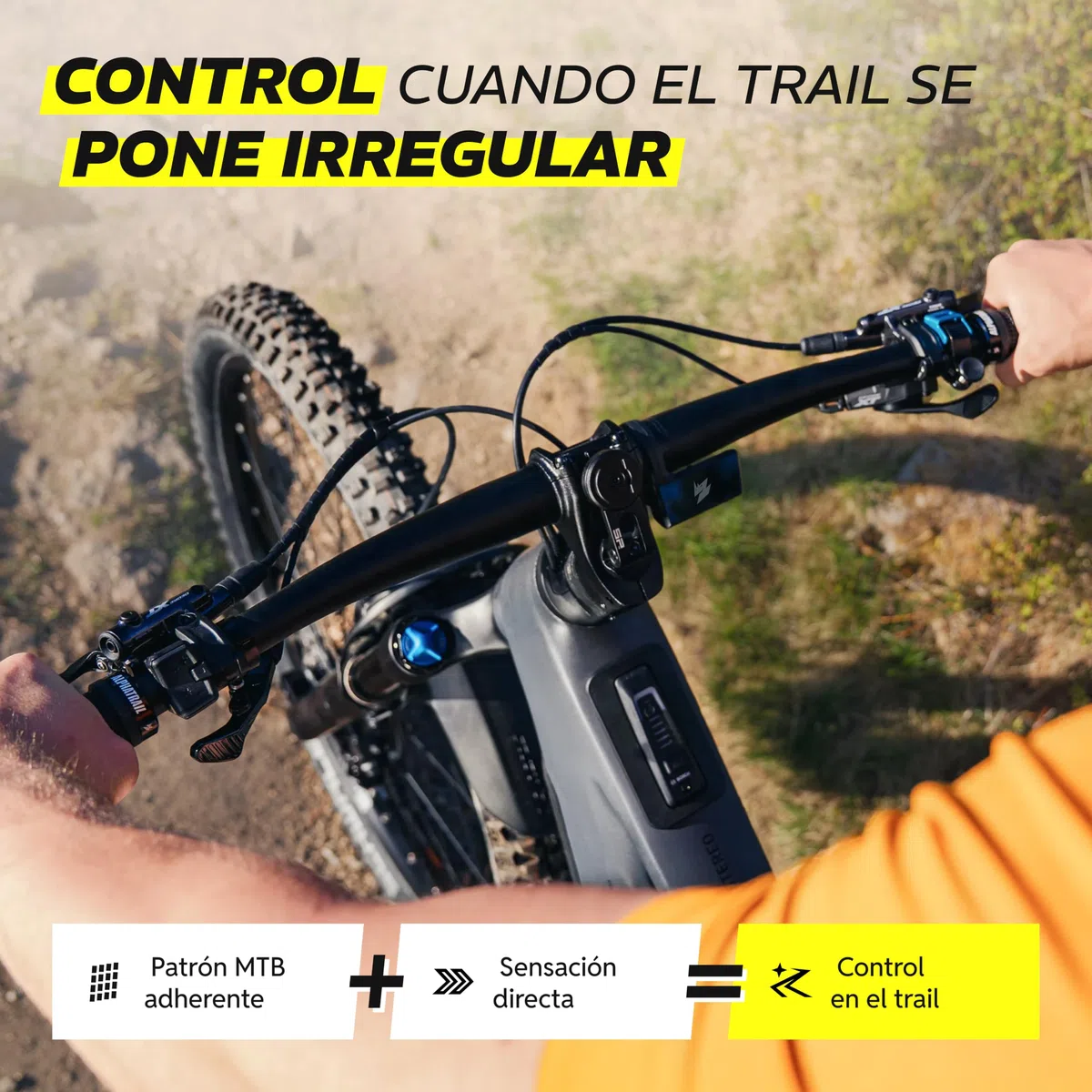 Alphatrail GoFree puños Bicicleta MTB para Bici & e-Bike, Grip Trail con amortiguación, puños MTB Lock-on 22,2 mm, 1 par, 120 g, puños para Bicicleta Trail & Tour
