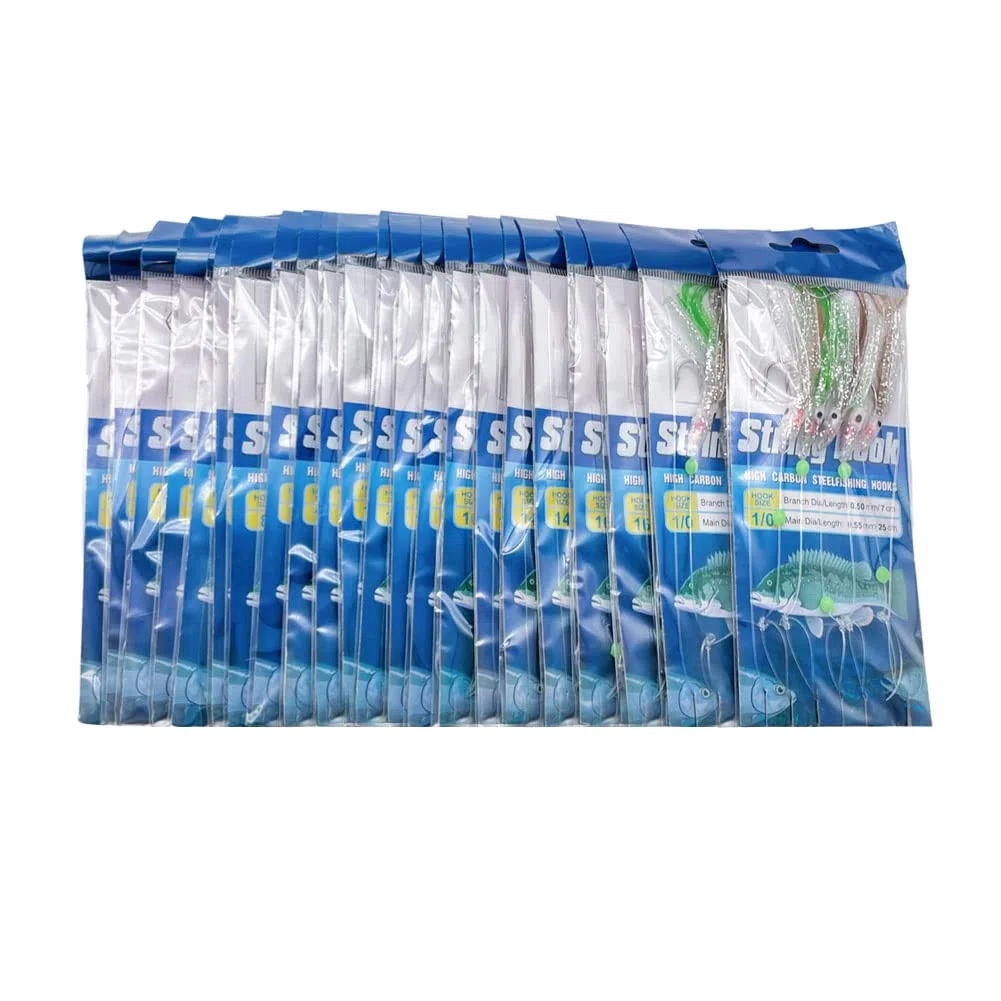 FedMois Plumas de Pesca Sabiki con Diferentes Tallas para Pesca Pack de 22
