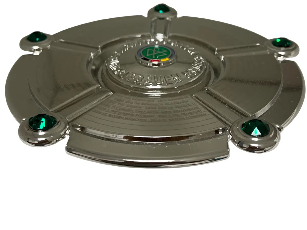 DFB Mujer Bundesliga Maestro 100 mm Metal | Licencia Oficial DFB | Caja de regalo y holograma Certificado de autenticidad | Grabados maestros | Exclusivo Trofeo de Fútbol