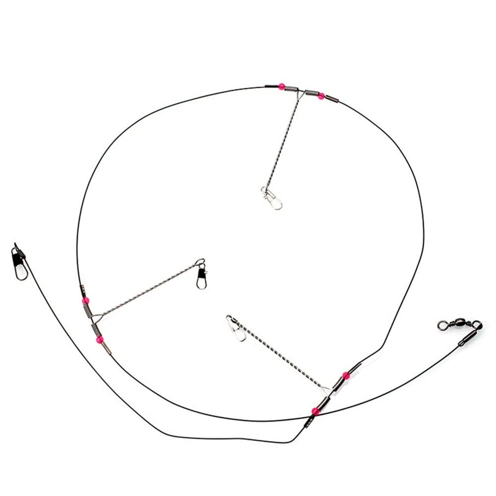 10 piezas de alambre de pesca ers hilo de pescar, acero inoxidable trace Wire ers línea de pesca ers con Snap & Swivel