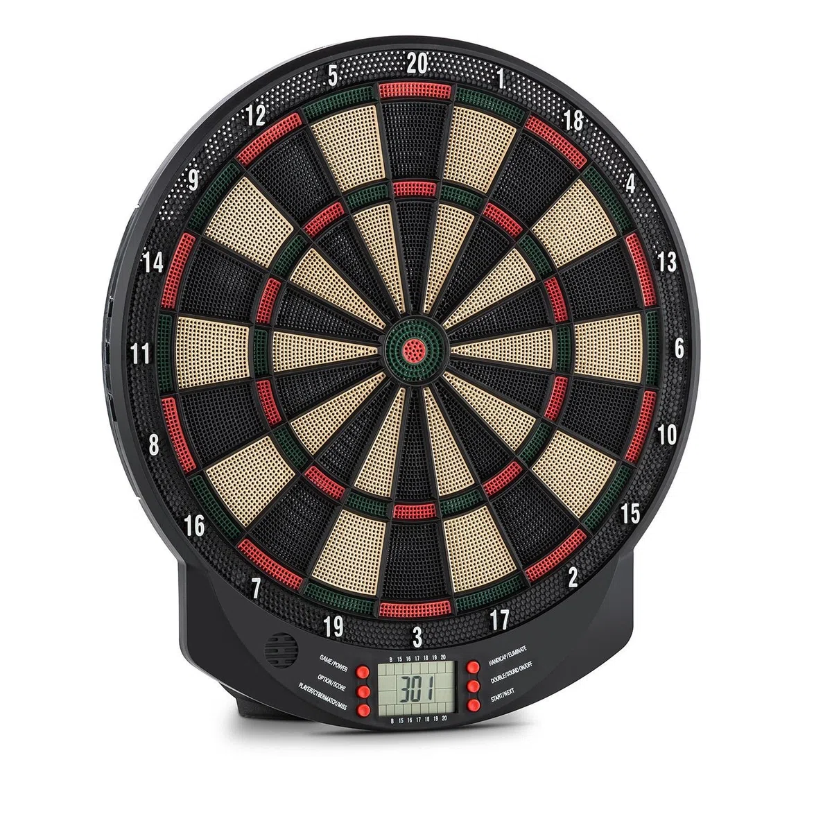 Oneconcept Dartomat - Tablero de Dardos electronico con Indicador LED, Diana Electrónica, Tablero de Dardos, 26 Juegos Disponibles, hasta 8 Jugadores, Accesorios Montaje Incluido, Negro