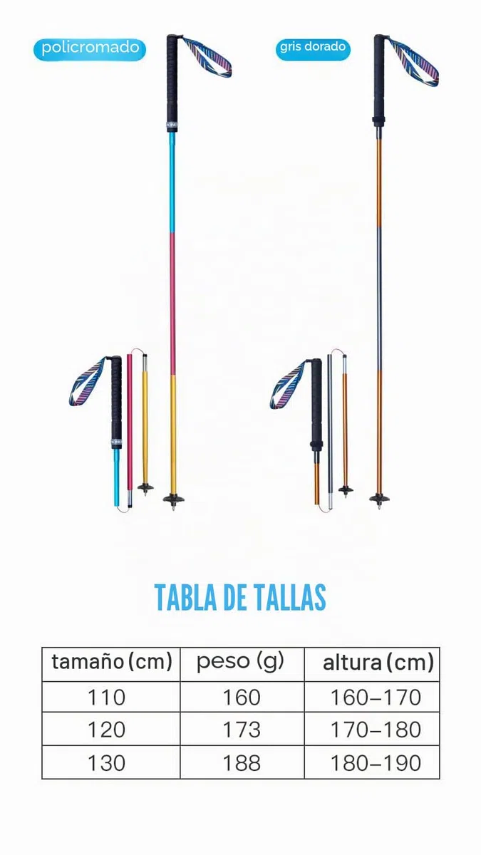 Bastones de trekking plegables ligeros de aluminio 110/120 cm ajustables Aonijie ultraligeros para bastones de correr
