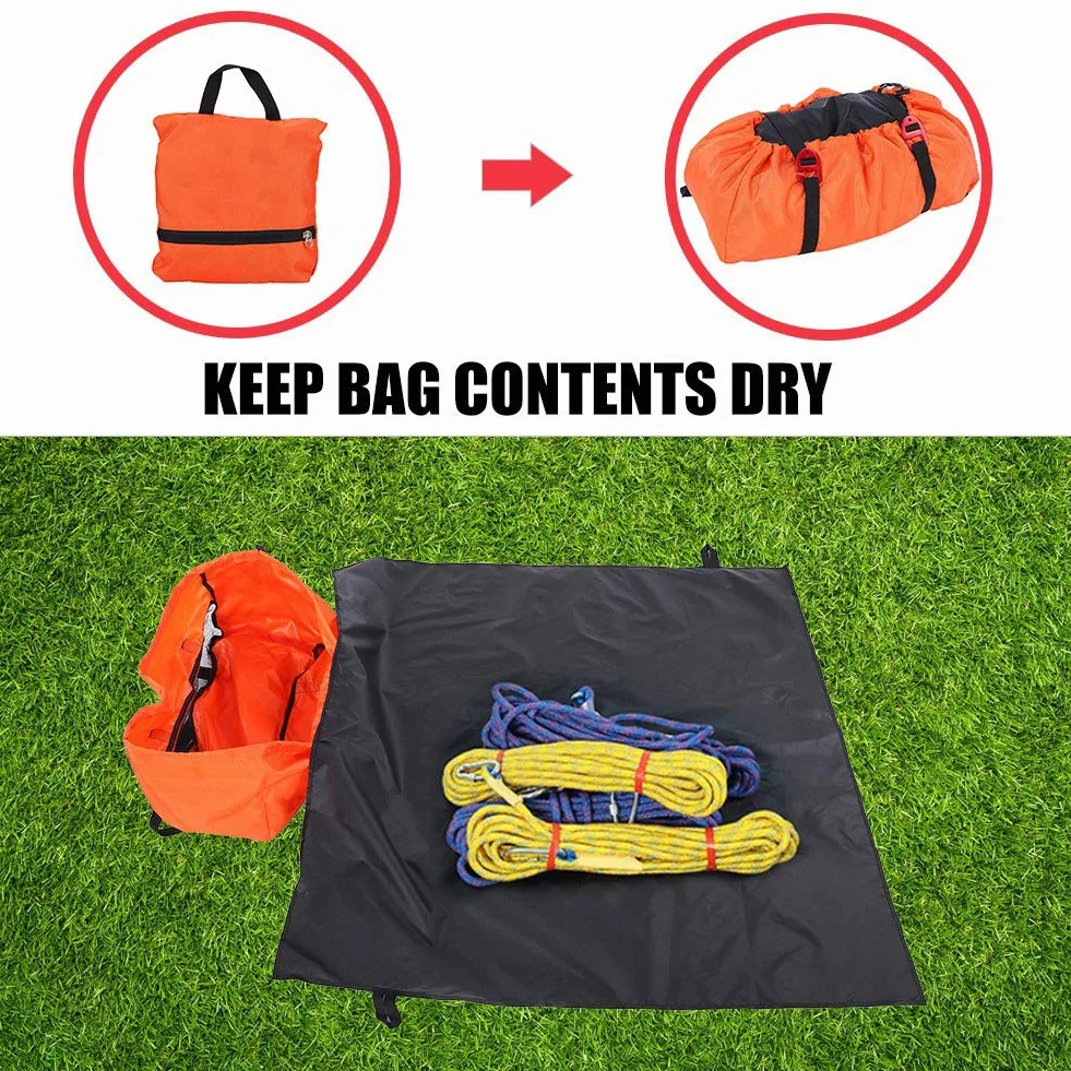 Bolsa para Escalada en Roca, Kit a Prueba de Agua para Cuerdas para Escalada Bolsa para montañismo Plegable Correa para el Hombro Mochila para Acampar al Aire Libr