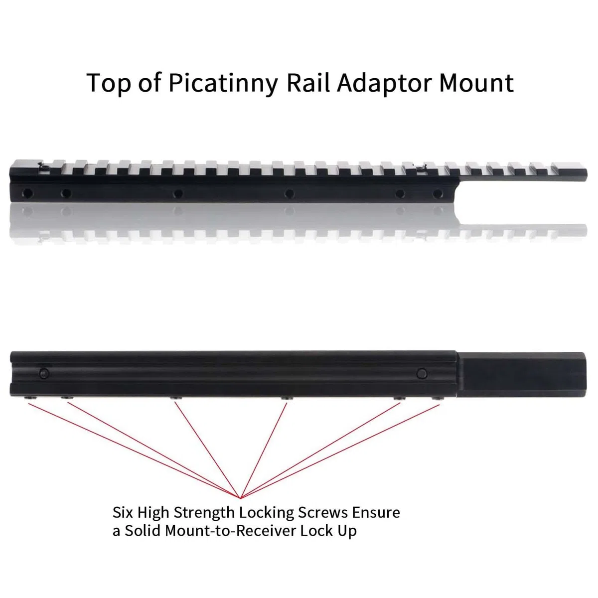 Picatinny Rail 11 mm a 20 mm Montaje en riel Base de riel de aleación de Aluminio Ligero para Juegos Deportivos al Aire Libre Riel Picatinny