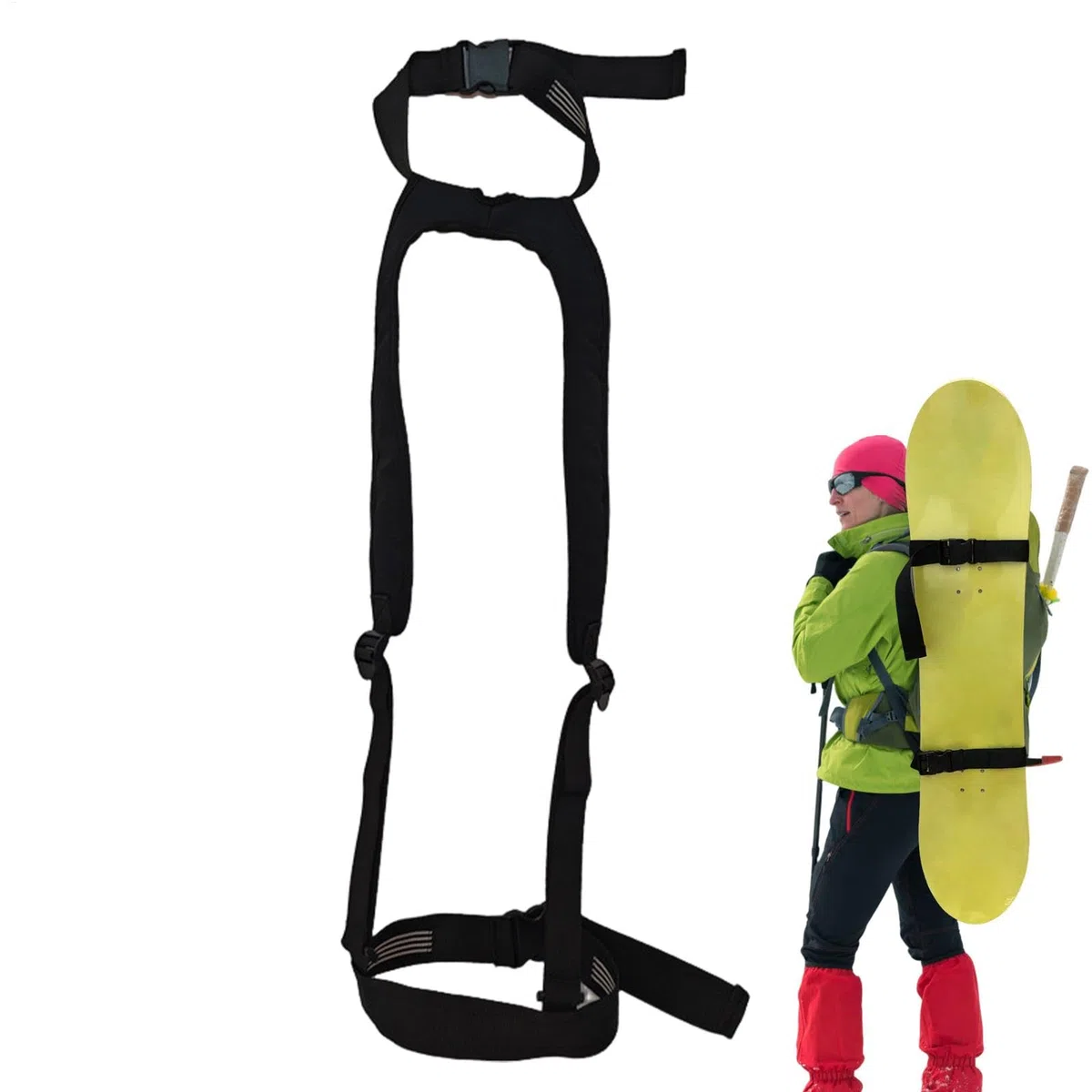 Correa de esquí, resistente al agua, snowboard Carrier, Ski Holder Strap, Compact Snowboard Binding Straps, Ski Carry Sling, Snowboard Carry Strap, Impermeable Ski Holder, Outdoor Ski Binding Strap