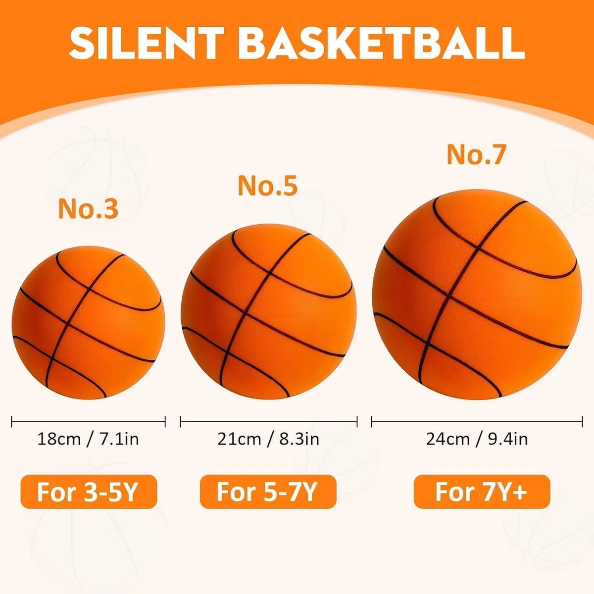 2026 Nueva pelota de baloncesto silenciosa tamaño 7, pelota de baloncesto silenciosa de espuma suave para regate, sin ruido, pelota de baloncesto de entrenamiento para interiores de 24 cm