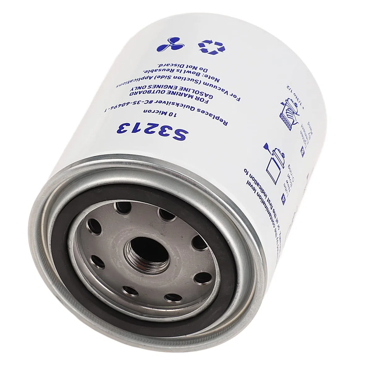 Filtro Separador de Agua Y Combustible S3213, Filtro Separador de Agua Y Combustible S3213 Filtro de Combustible de Acero Inoxidable S3213 con Anillo de Sellado Filtro de Combustible para Barcos