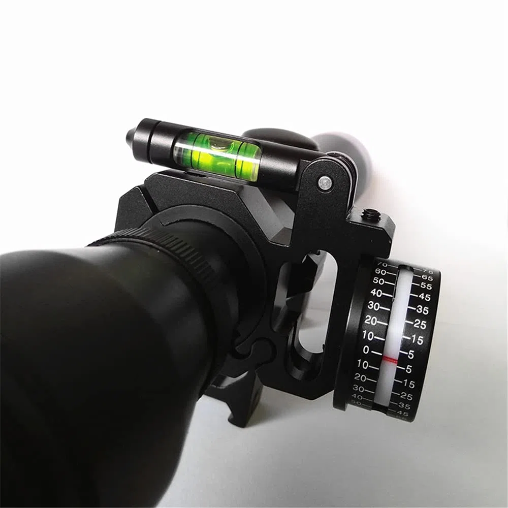 HWZ Angle Degree Indicator with Bubble Level Precision Rifle Angle Cosine Fit 25.4mm/1" and 30mm/1.18" Right Side Mounted