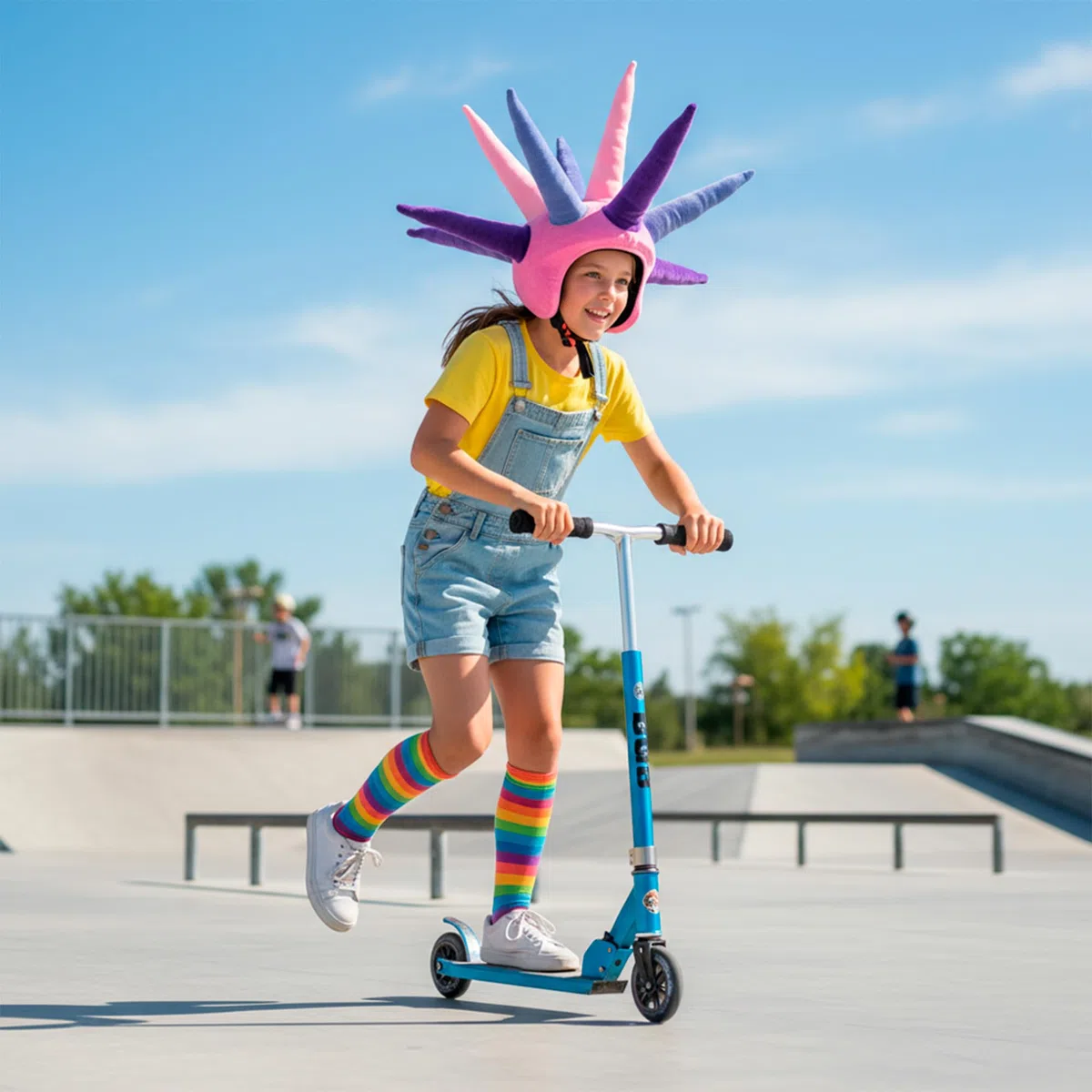 COOLCASC Funda para Casco Showtime - Compatible con Casco de Bici, Esquí y Skate - Niños y Adultos - Talla Única - Diseño Divertido