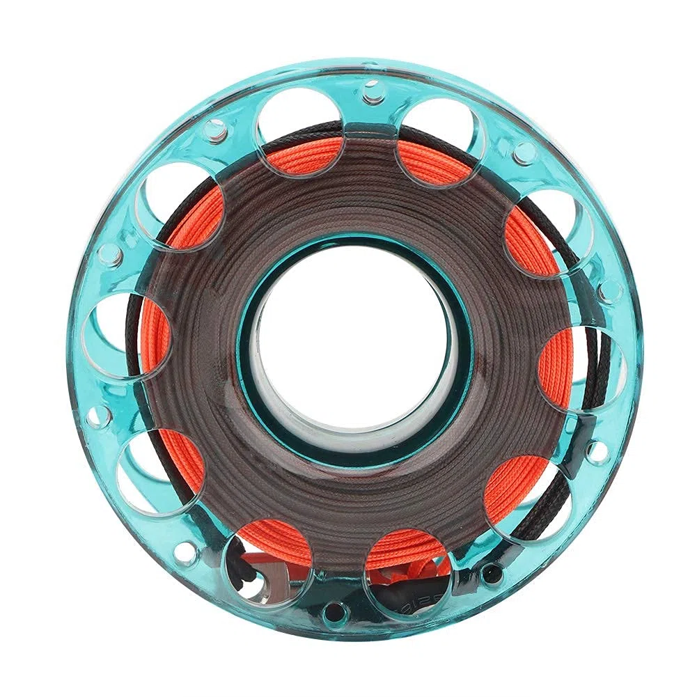 Carrete de Dedo de Buceo, 30 M, Carrete de Dedo de Buceo de Plástico Duradero, Accesorios Subacuáticos, 4 Colores(Rueda)