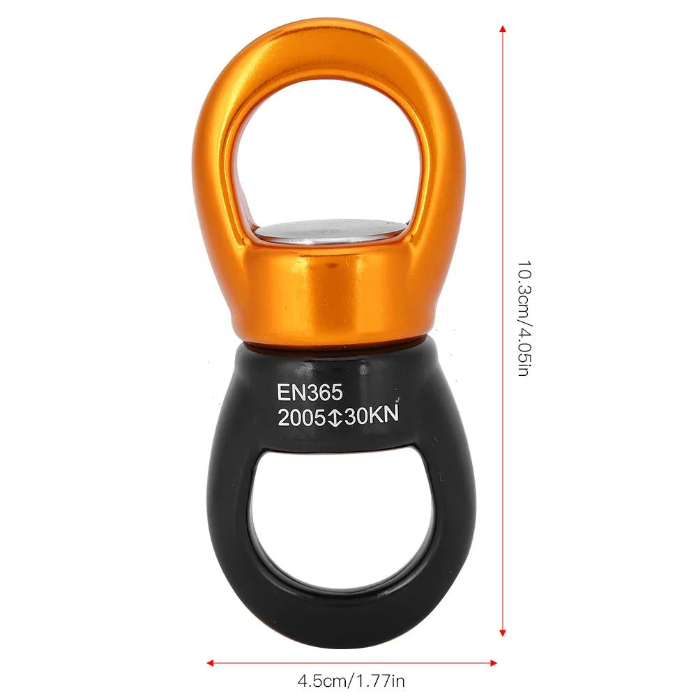 Alomejor Rueda de Escalada Hamaca Colgante Giratoria Polea de Escalada Conector Fijo de rotación Herramienta Universal de Escalada en Roca