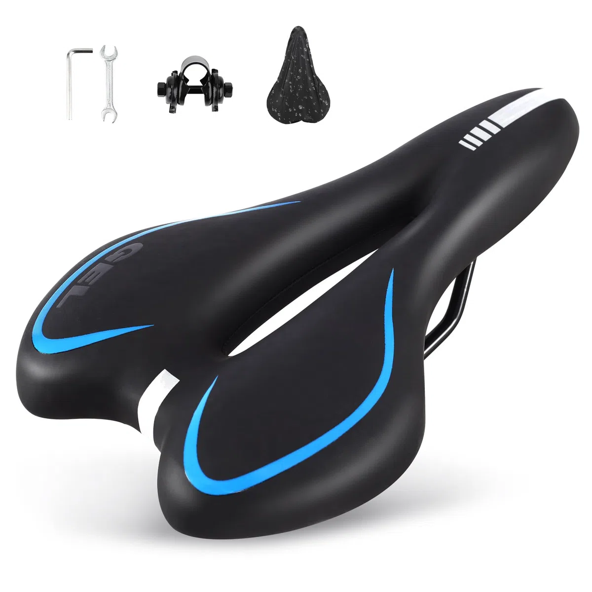 ENJOHOS Sillín de Ciclismo, Asiento de Bicicleta Sillín de Asiento de Bicicleta de Gel Cómodo Silla de Montar