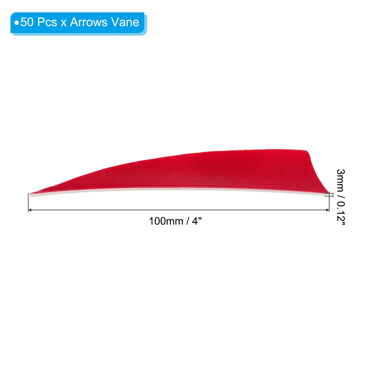 PATIKIL Plumas de Flecha 50 Pack 4 Pulgadas Pluma de Pavo Flecha ala Derecha Flechado Rojo para Tiro al Blanco DIY