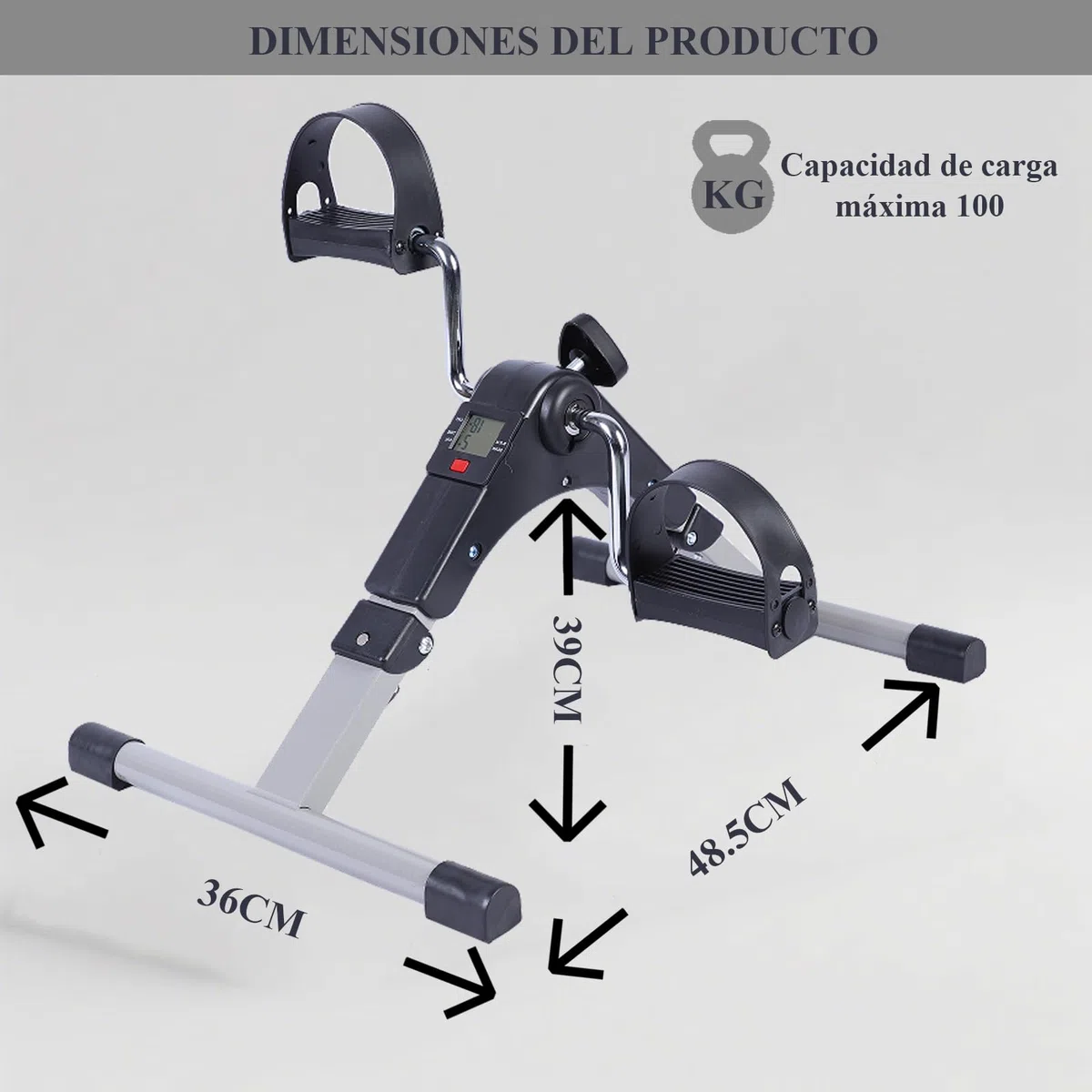Mini Bicicleta Estatica Pedales,Pedaleador de Piernas y Brazos,LCD Pantalla y Resistencia Ajustable,Pedales Estaticos Personas Mayores,Pedaleador Estatico